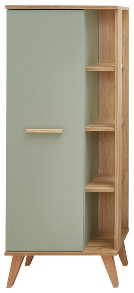 MIDI SKŘÍŇKA, barvy dubu, pastelově zelená, 50,5/128/33 cm Xora - Koupelnové série