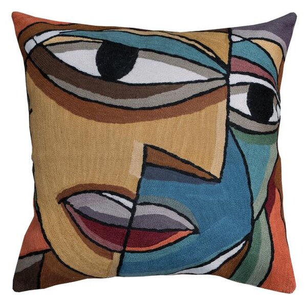 Povlak ART WOOL picasso žlutomodrá 45 x 45 cm