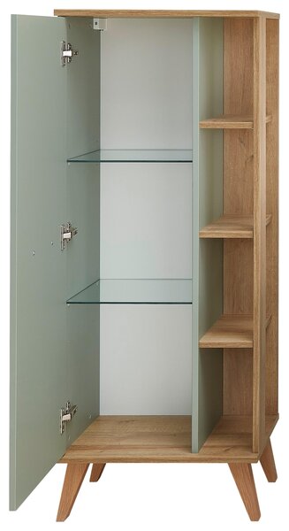 MIDI SKŘÍŇKA, barvy dubu, pastelově zelená, 50,5/128/33 cm Xora - Koupelnové série