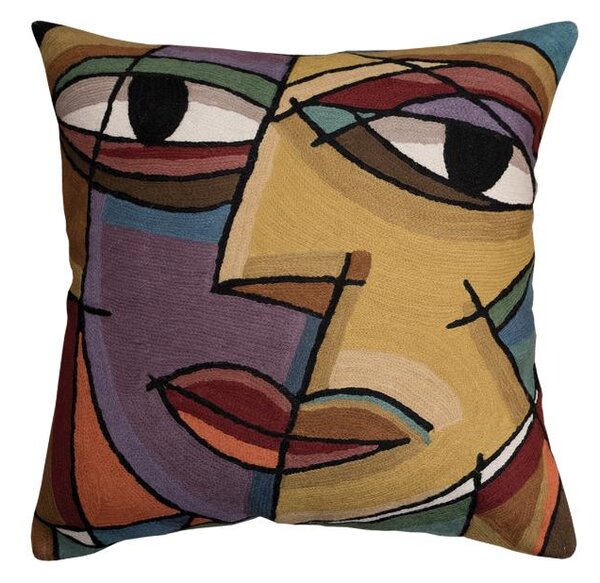 Povlak ART WOOL picasso žlutofialová 45 x 45 cm