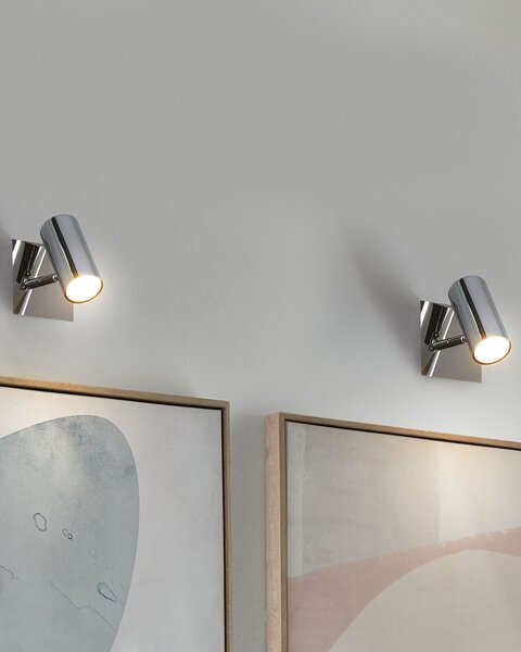 Sada 2 bodových lamp ROSETTA Stříbrná Kov Nastavitelná