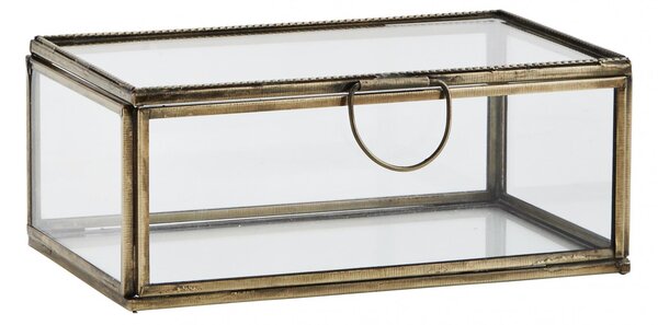 Skleněná box Antique Brass