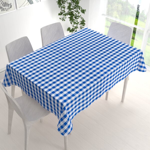 Biante Teflonový obdélníkový ubrus TF-070 Modro-bílá kostka 50x100 cm