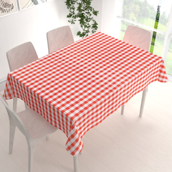 Biante Teflonový obdélníkový ubrus TF-071 Červeno-bílá kostka 50x100 cm