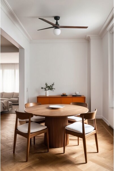 FARO 34276-11L - Stropní ventilátor KLIM L 1xE27/15W/230V ořech/černá + DO