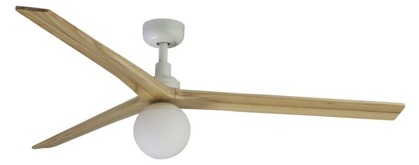 FARO 34279-11L - Stropní ventilátor KLIM L 1xE27/15W/230V dub/bílá + DO