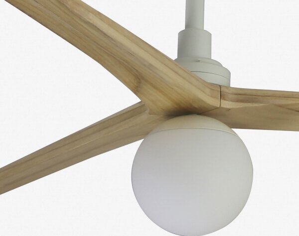FARO 34279-11L - Stropní ventilátor KLIM L 1xE27/15W/230V dub/bílá + DO