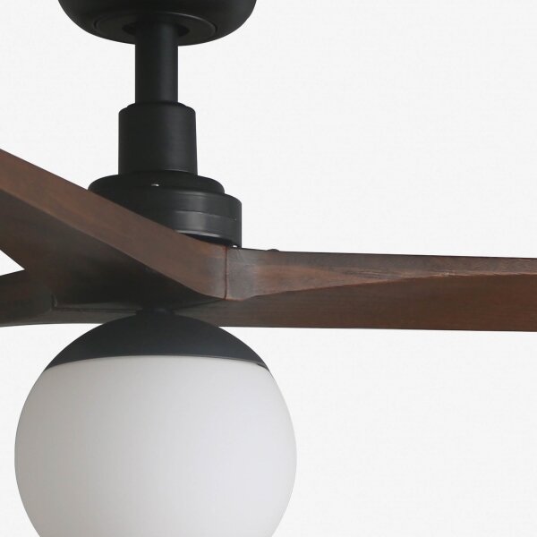 FARO 34276-11L - Stropní ventilátor KLIM L 1xE27/15W/230V ořech/černá + DO
