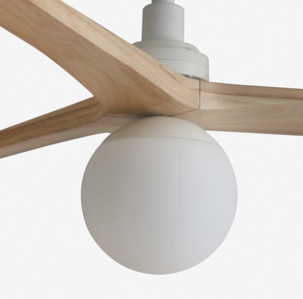 FARO 34280-11L - Stropní ventilátor KLIM M 1xE27/15W/230V borovice/bílá + DO