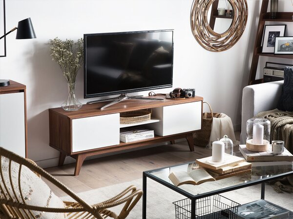 TV stolek ROCHESTER Hnědá/Bílá