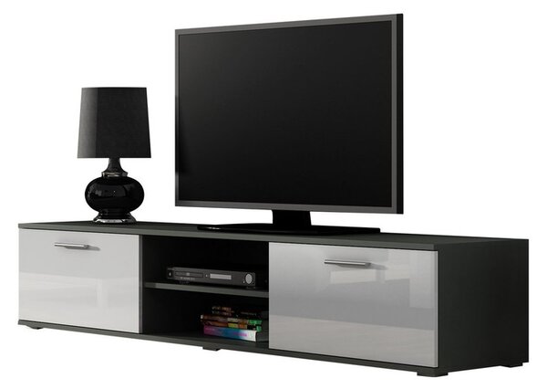 TV stolek 180 Boho B3, Barva: bílá / bílá lesk 5902928097276