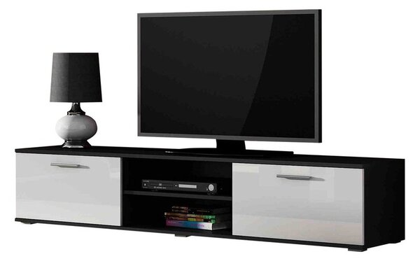 TV stolek 180 Boho B3, Barva: bílá / bílá lesk 5902928097276