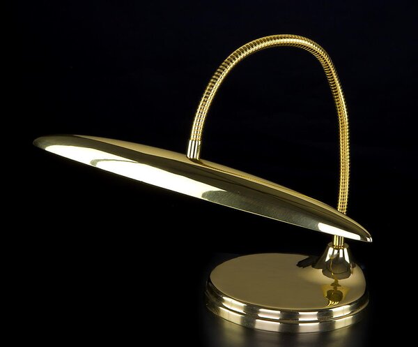 Stolní lampa mosazná pracovní S496 Zlatá