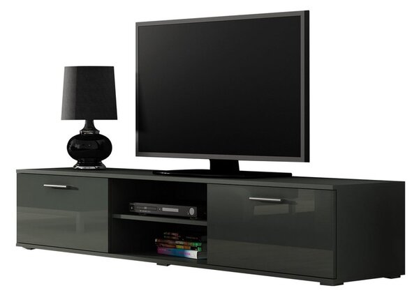 TV stolek 180 Boho B3, Barva: bílá / bílá lesk 5902928097276