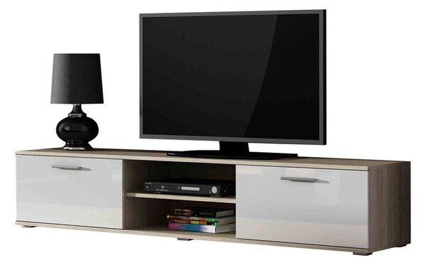 TV stolek 180 Boho B3, Barva: bílá / bílá lesk 5902928097276