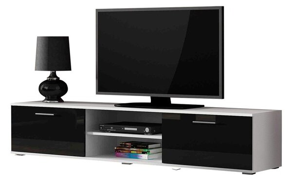 TV stolek 180 Boho B3, Barva: bílá / bílá lesk 5902928097276