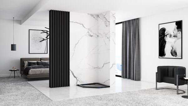 Sprchová vanička Rea Diamond 90x90 - černá