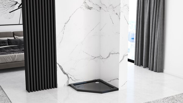 Sprchová vanička Rea Diamond 90x90 - černá