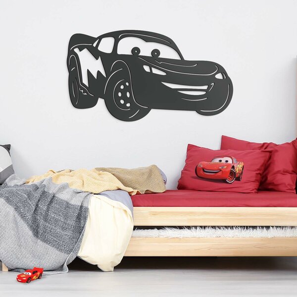 DUBLEZ | Dřevěný obraz do dětského pokoje - Blesk McQueen, Auta | Obraz