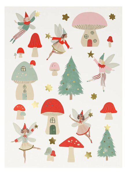 Vánoční samolepky Christmas fairy – 10 archů