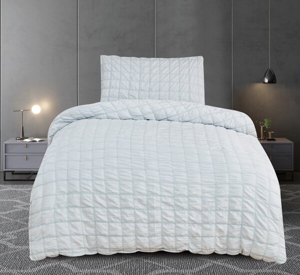 Krepové povlečení polycotton Neapol šedá 200x140cm+90x70cm