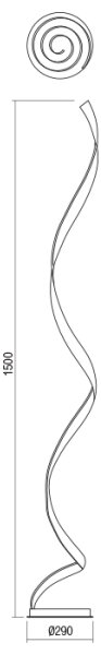 Redo 01-1797 - LED Stmívatelná stojací lampa TORSION LED/24W/230V bílá