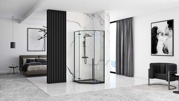 Sprchový kout DIAMOND 80x80 - černá matná