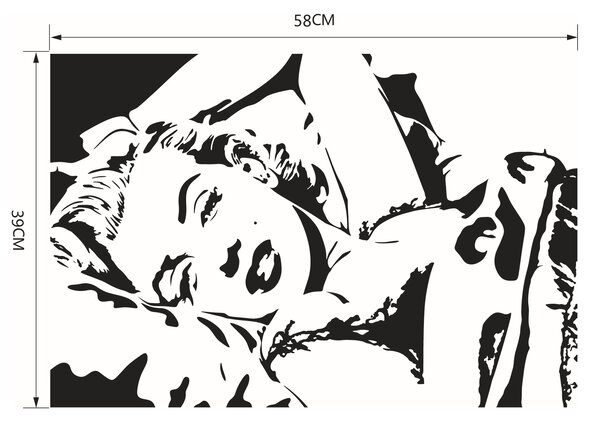 Samolepka na zeď "Marilyn Monroe" 39x58 cm