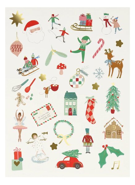 Vánoční samolepky Mixed Icon Christmas – 10 archů