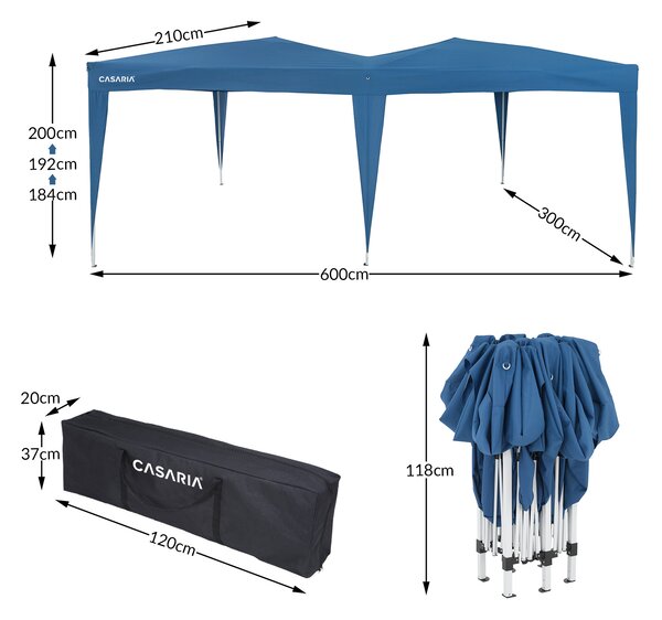 Deuba Zahradní altán 3x6 m - modrý
