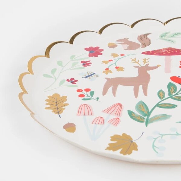 Papírový talíř Winter Woodland 21,6 cm – set 8 ks