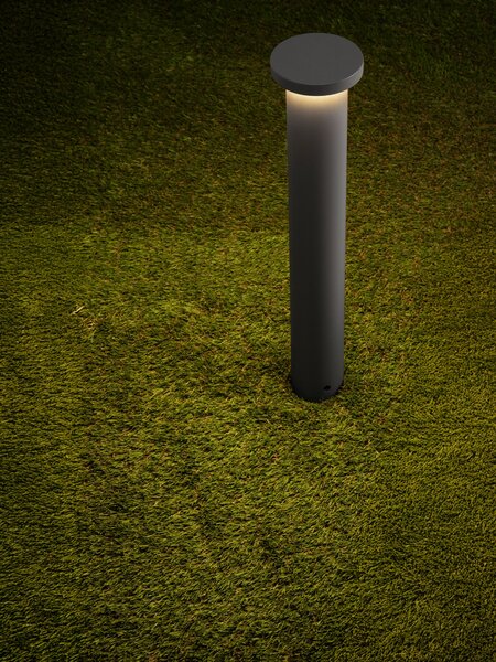Vonkajšia stojaca lampa Bast tmavo sivá 10 W – Šedá