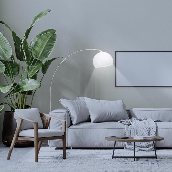 Brilliant 92940/75 Stojací oblouková lampa VESSA satin