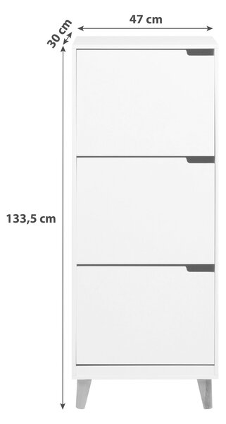 VYKLÁPĚCÍ BOTNÍK, bílá, 47/133,5/30 cm Livetastic - Online Only šatny & botníky, Online Only