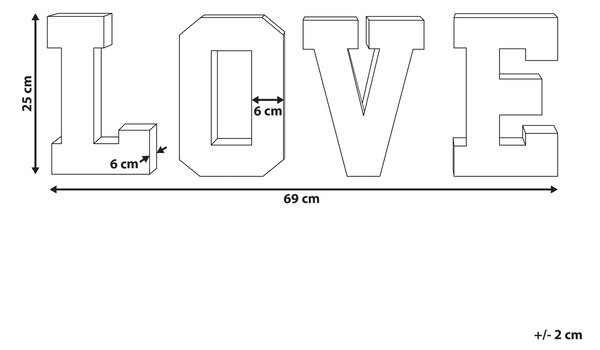 LED dekorace Text PROCYON Vícebarevná