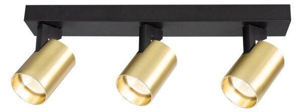 Bodové svítidlo VOLF 3xGU10/10W/230V zlatá/černá