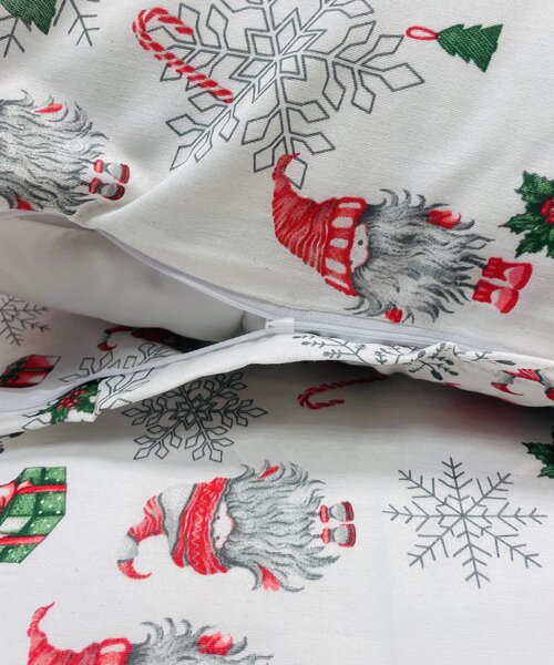 Povlečení bavlněné Vánoční Merry Christmas white 200x140cm+90x70cm