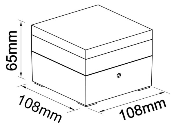 Schrack Venkovní stropní svítidlo Zelda LED 12W 3000K, antracit, rozměr 10,8x10,8cm, IP54