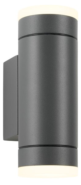 Schrack Venkovní nástěnné svítidlo Vida Wall Up/Down 2x GU10 max.35W, antracit, výška 17,5cm, IP54