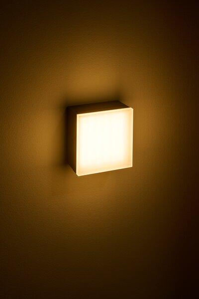 Schrack Venkovní stropní svítidlo Zelda LED 12W 3000K, antracit, rozměr 10,8x10,8cm, IP54