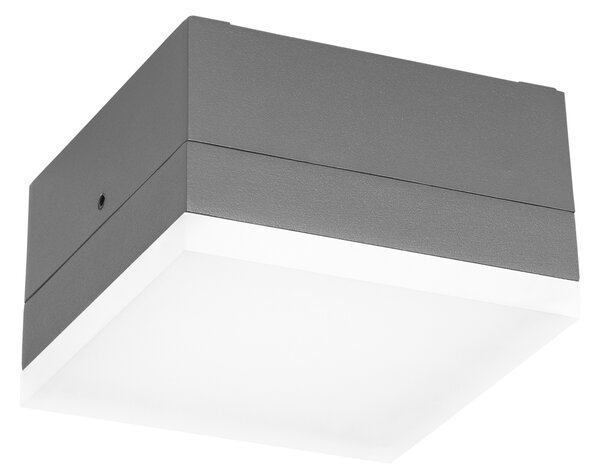 Schrack Venkovní stropní svítidlo Zelda LED 12W 3000K, antracit, rozměr 10,8x10,8cm, IP54