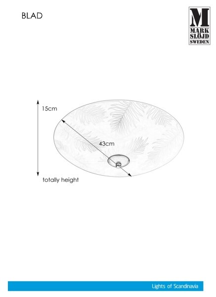 Markslöjd 107755 - Stropní svítidlo BLAD 3xE14/40W/230V pr. 43 cm