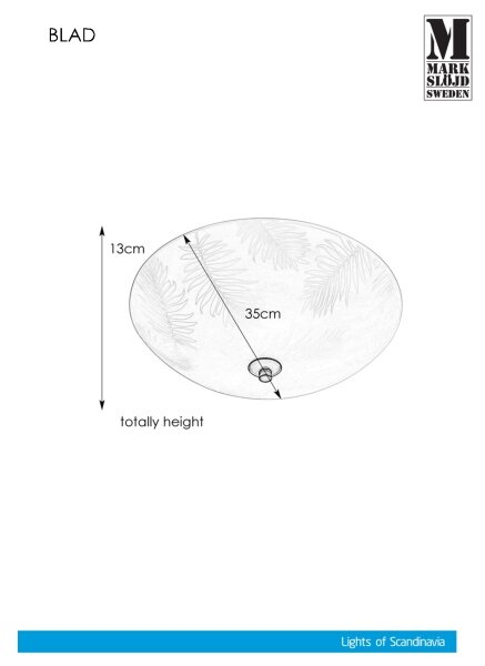 Markslöjd 107754 - Stropní svítidlo BLAD 2xE14/40W/230V pr. 35 cm