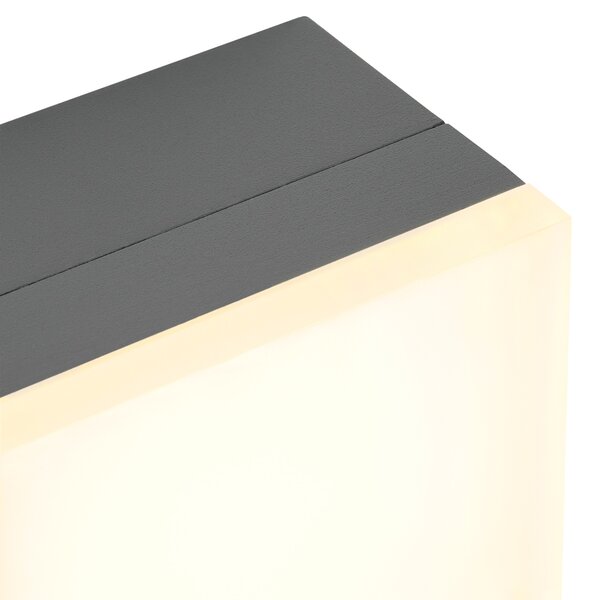 Schrack Venkovní stropní svítidlo Zelda LED 12W 3000K, antracit, rozměr 10,8x10,8cm, IP54