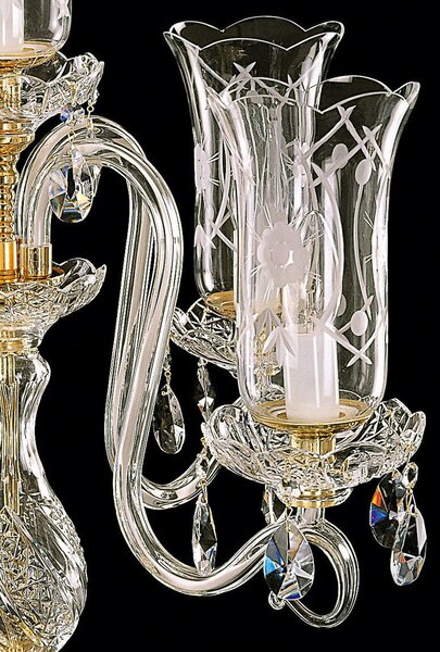 Křišťálová stolní lampa ES6655195, Varianta Zlatá