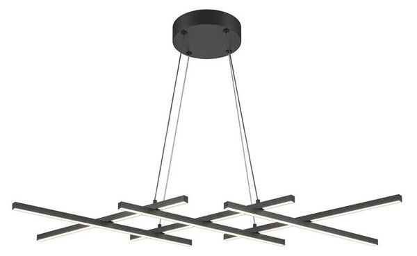 Maytoni MOD244PL-L50BK - LED Lustr na lanku HALO LED/40W/230V černá
