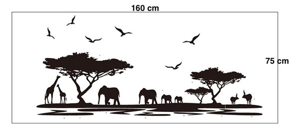 Samolepka na zeď "Afrika" 160x75 cm
