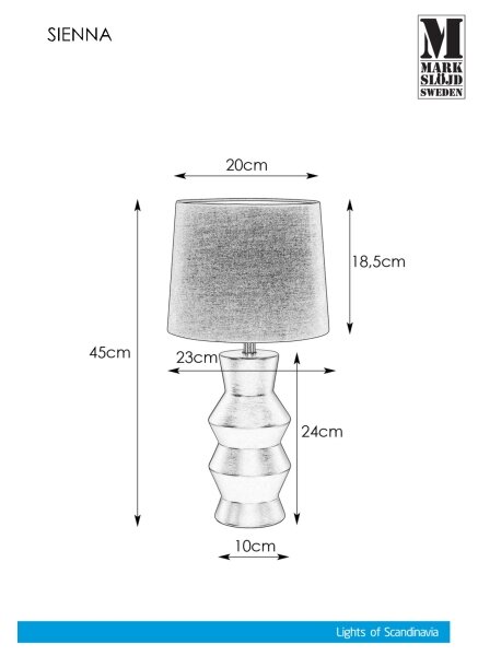Markslöjd 108448 - Stolní lampa SIENNA 1xE27/40W/230V bílá