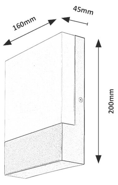 77097 Gimone venkovní nástěnné svítidlo 1x10 W černá