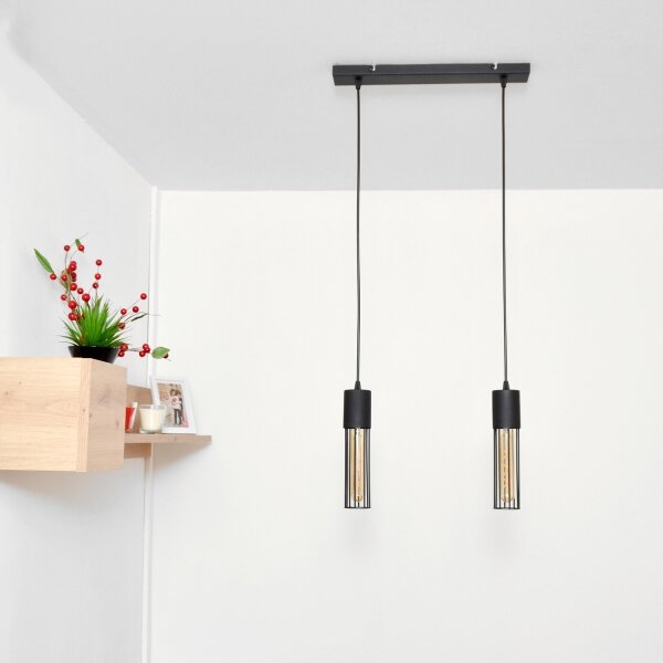 Lustr na lanku MELODY 2xE27/15W/230V černá